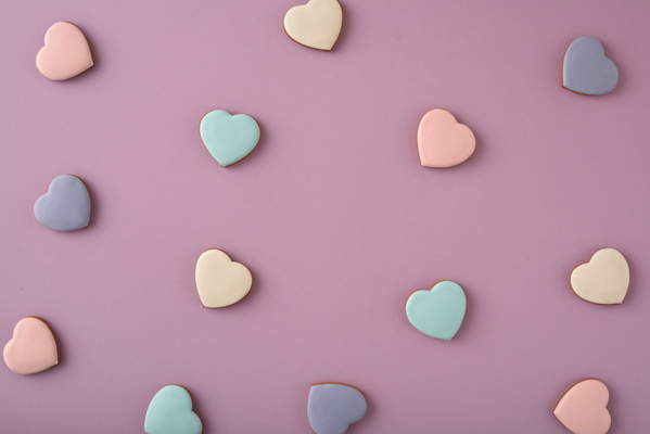 Multicolored Heart-Shaped Cookies